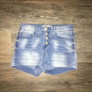 Blue high waisted shorts